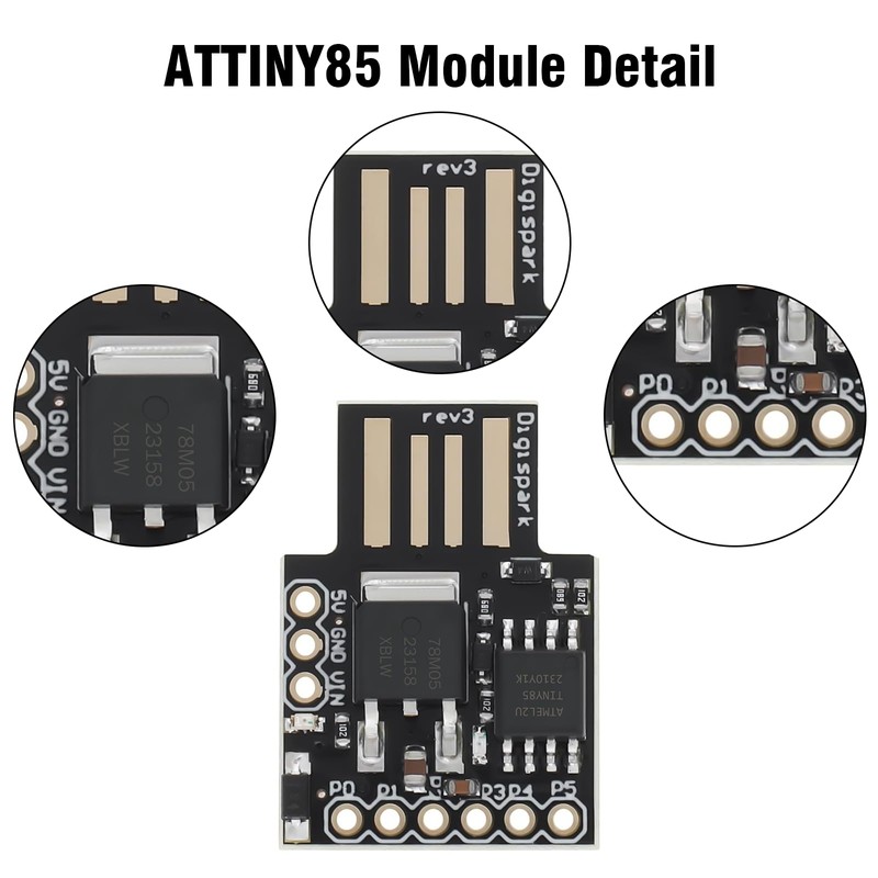 ATTINY85 Digispark Kickstarter RUIZHI 5 Pieces Attiny85 Micro USB Development