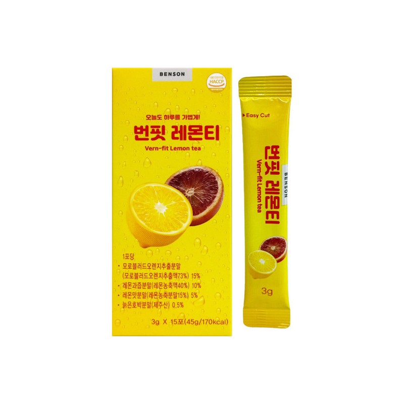 벤슨 번핏 레몬티 3g x 15포 1개 / 써클 Benson