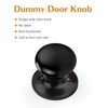 Probrico Dummy Door Knobs, 4 Pack Black One Side Dummy