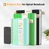 Smarpau Spiral Notebook B5, PVC Hardcover Lined Journal with 320