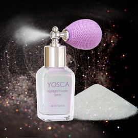 Yosca Body Glitter Spray, 30ML Loose Body Shimmer Powder Iridescent Hair Spray White Glitter Sparkle Highlighter Makeup Christmas Accessories for Rave Clothes Hair Face Nail Art - Iridescent Violet