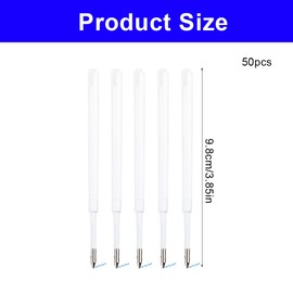 AOEVUIR Pack of 50 Ballpoint Pen Refills Plastic Ballpoint Pen Refills Replaceable Ballpoint Pen Refills for Office Business School and Household
