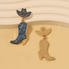 Enamel Cowgirl Earrings Western Cowboy Boots Earrings for Women Dainty