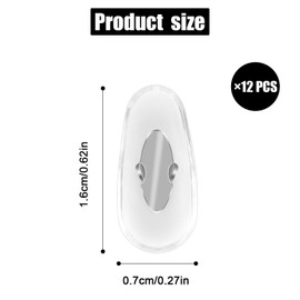 6 Pairs Eyeglass Nose Pads, Replacement Nose Pads for RayBan Aviator RB3025 3026, RB3030, RB3211, RB3362, RB3625, Sunglasses Clip-on Nose Pads for Glasses Comfort Soft Cushion （Silver）