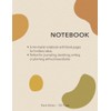 Retro Natural Palette Blank Notebook 8.5” x 11”: Minimalist Softcover