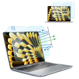Seorsok 2-Pack High Definition Anti Blue Light Screen Protector for MacBook Air 15 Inch (2023-2024,M2,M3)-A2941 A3114,Anti Glare Filter & Uv Blocker Shield Cover Eye Protection for Mac 15.3In Laptop