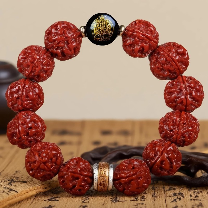 Chiorgone Vajra Bodhi Seed Zodiac Patron Buddha Bracelet, Spiritual Amulet