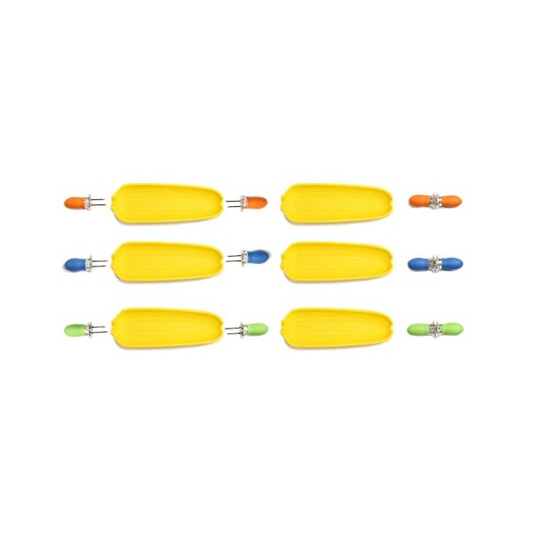 Chef Craft 21741-2PK 18 Piece Set Dishes, 12 Jumbo Corn