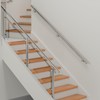 ZALNVEY 8 Ft Industrial Metal Stairs Handrail Kit, Sturdy Wall