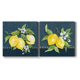 Renditions Gallery Blue Lemon Squeeze Wall Art, Premium Gallery Wrapped Canvas Decor, Ready to Hang, 10 in H x 10 in W, Made in America Print