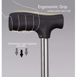 Cane with Seat - Portable Stool Chair, Supports Up to 220 Lbs cameping Chairs, Lightweight Up to 1.8 Lbs, Suitable for Men, Women, Seniors, People with Disabilities (Top-Tier Model A)