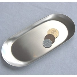 Nagao Tsubamesanjo Oval-Shaped Stainless Steel Tray, 7.0 inches (17.7 cm), 18-8 Stainless Steel, Made in Japan