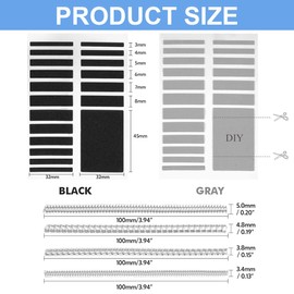 16-teiliges Ringgrößeneinstellset, 8 Ringgrößeneinsteller, 4 Spiralringgrößeneinsteller, Ringeinstellstreifen, Poliertuch und Messwerkzeug