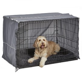 New World Pet Products Dog Crate Comfort Kit, Matching Dog Crate Cover & Dog Bed to Make Your Dog's Crate Their Home, Fits 48-Inch Long Dog Crates, Dog Crate Not Included