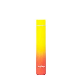 300ml Slimline Double Walled Drink Bottle Stainless Steel Sport Gym Cycling Beach Sport Summer Gift Insulated BPA Free Hot Cold 12 Hours (Yellow Peach Ombre)
