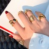 FindChic J Initial Ring Statement Cuff Rings for Women Alphabet