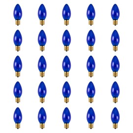 Northlight Pack of 25 Incandescent C9 Blue Christmas Replacement Bulbs