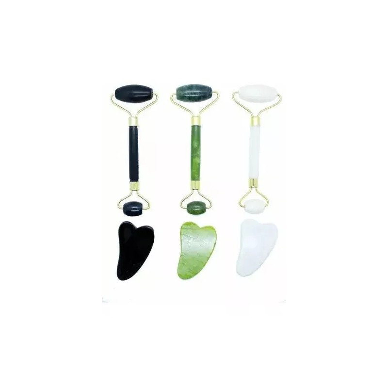 CB Rodillo De Jade Con Guasha + Serum De Arroz