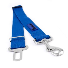 Lantelme 6113 Dog Car Seat Belt Adapter XL Extra Wide and Strong Belt Adapter Extendible 60 to 95 cm Blue for Car Belt Car Motorhome Vehicle