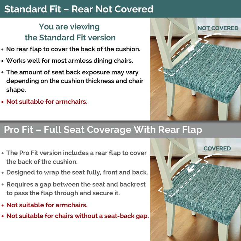 Lawalon Heavyweight Cotton Dining Seat Covers for Chairs (Blue, Set