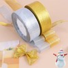2 Rolls Christmas Ribbon for Gift Wrapping, 3/4 Inch Organza