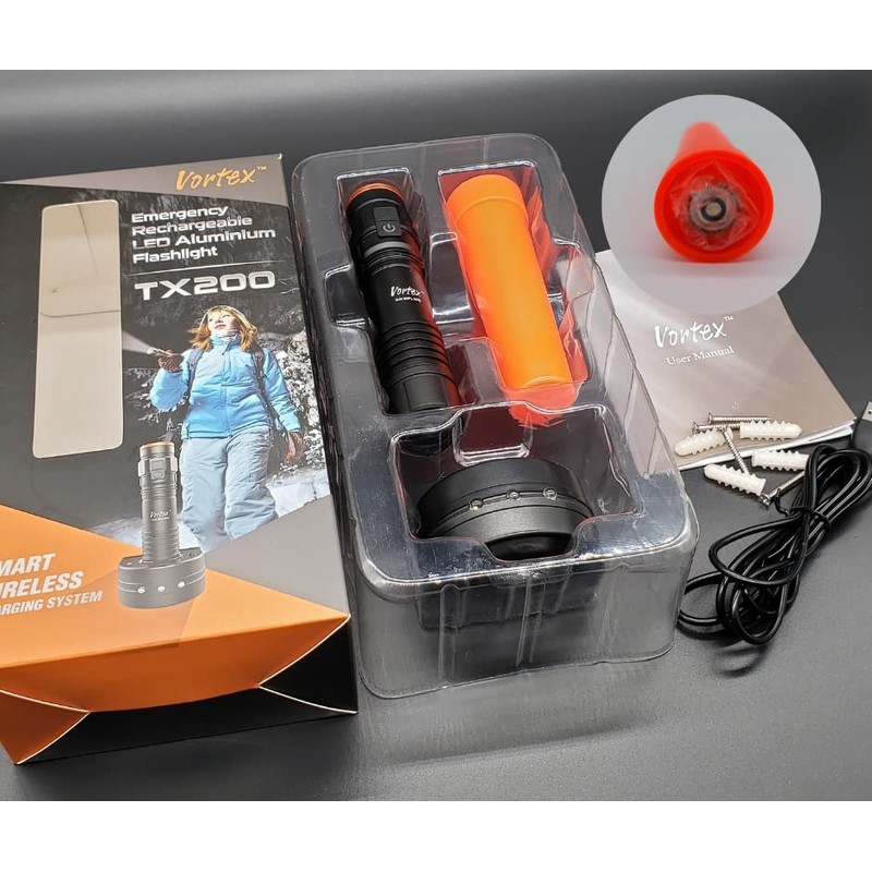 Vortex TX200 Emergency Rechargeable Right Angle Magnetic Flashlight, 1300 Lumens