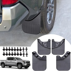 Mud Flaps for Toyota Tacoma 2024 2025 - [Updated] Flexible & Bendable No Drill Splash Guard All Weather Guard Mud Guards Splash Front Rear for Toyota Tacoma 2024 2025 Accessories
