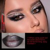 Black Silvery Shimmer Eyeshadow Stick, 2-in-1 Pearlescent Cream Eye Shadow,