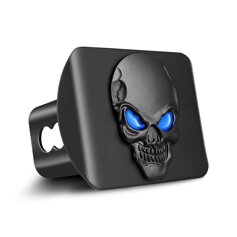 OGYE Metal Skull 3D Emblem Hitch Cover Fits 2" Receivers(with