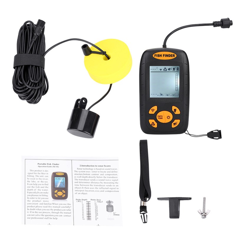 Sonar Frequency Fish Finder Fishing Sensor Underwater Transducer Fishing Accessory
