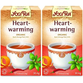 (2 Pack) - Yogi Tea - Heartwarming Tea | 17 Bag | 2 PACK BUNDLE