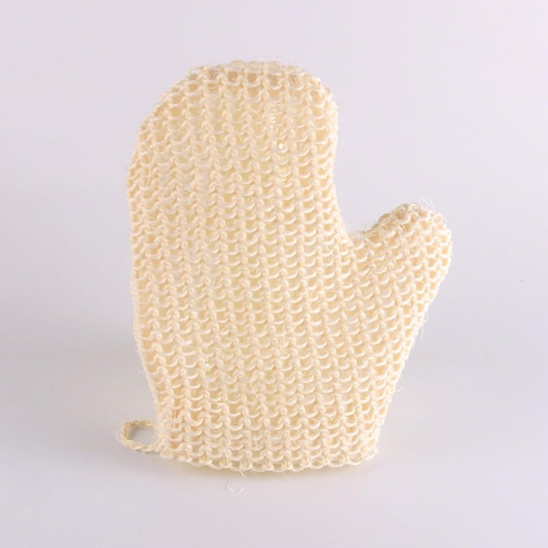 Guantes exfoliantes de baño de sisal natural – 2 piezas