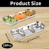 DISWALE 18 Pcs Soy Sauce Dishes, Stainless Steel Divided Dip