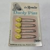 de Ronde Vintage de Ronde Hand Painted Ducky Pins 4-yellow