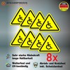 Pack of 8 Warning Stickers 6 x 5 cm Wheelchair