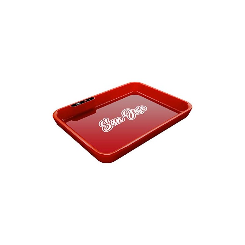 LED Light Up Rolling Tray, Decorative Serving Food Tray, Vanity,
