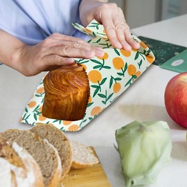 EcoHMVerve Beeswax Reusable Food Wraps for Bread & Sandwiches – Organic Cotton, Beeswax & Pine Resin Reusable Food Wrap – Eco-Friendly Kitchen Storage