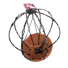 Short Obelisk Trellis for Hanging Baskets – Garden Decor, Black Polypropylene Plant Support, Rustproof, UV-Proof (1 Pack with Bright White Solar Lights)