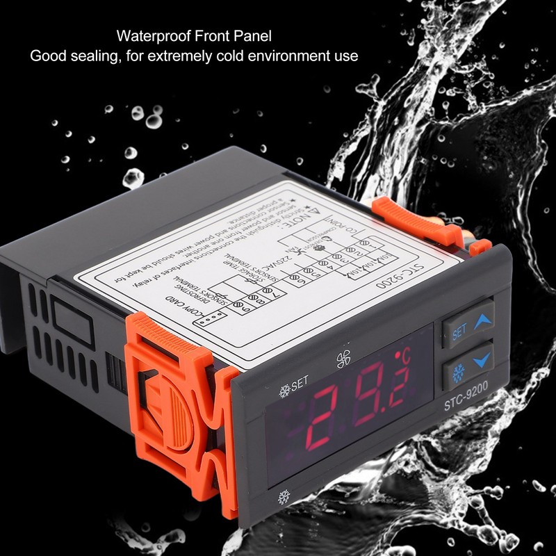 Digital Temperature Controller Dual Sensor LED Screen Thermostat for Cold