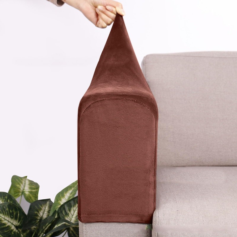 PETSTIBLE 2 Pieces Armrest Covers Non-Slip Sofa Armchair Covers Durable
