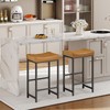 HOOBRO Bar Stools,25.4" Saddle Stools with PU Upholstery, Counter Height