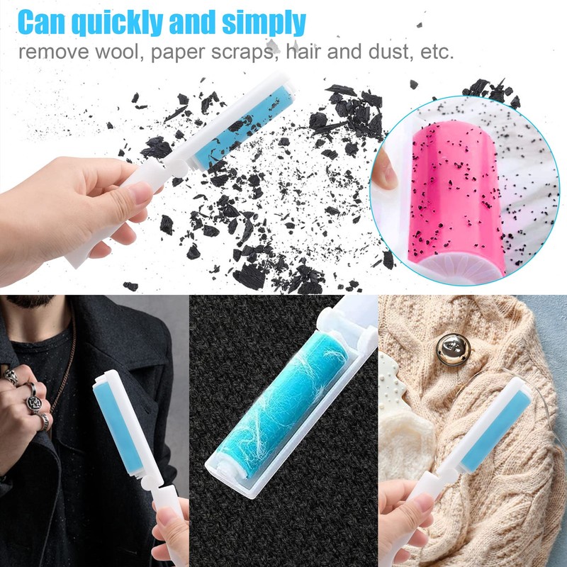 JJQHYC 6 pcs Lint Rollers Washable Reusable Sticky Lint Roller