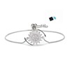 Spinning Sunflower Bracelet for Women Adjustable Rhinestone Sparkly Flowers Wrist