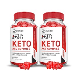 Justified Laboratories (2 Pack) Activboost Keto ACV Gummies Advanced Formula 1000MG Active Boost Keto Gummies Apple Cider Vinegar Activ Boost Formulated with Pomegranate Beet Juice Powder B12 Vegan Non GMO 120 Gummys