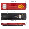 XUKEY Waterproof Rear LED Submersible Trailer Tail Light Kit Boat