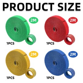 4 Rolls of Tie-Down Straps, Multi-Purpose Tie-Down Straps, Item Securing Straps, Reusable Tie-Ups, Nylon Fabric Fastening Straps