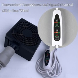 Hose Dryer with Filter & Noise-Reduction Base, High-Powered Turbo Fan for CPAP/BIPAP Tubes, USB Powered and Nearly Silent (Include Both AC Adapter and Speed Control/Timer)