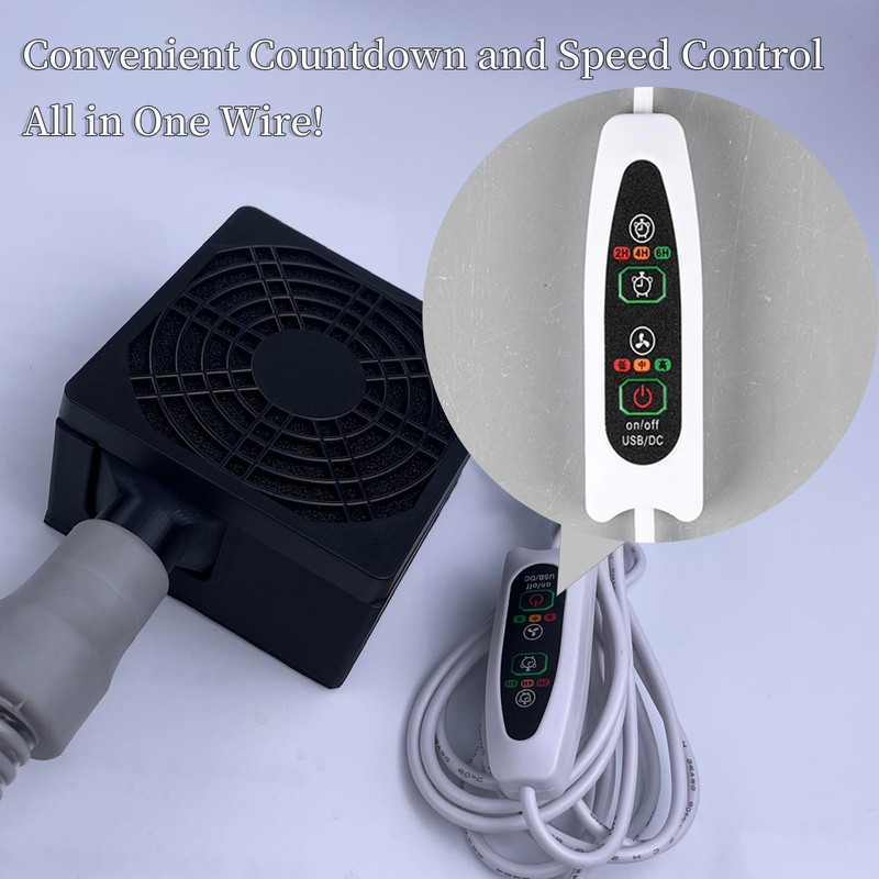 Hose Dryer with Filter & Noise-Reduction Base, High-Powered Turbo Fan