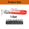 Right Angle Phillips Magnetic Screwdriver – Mini 1/4” PH2 Ratchet