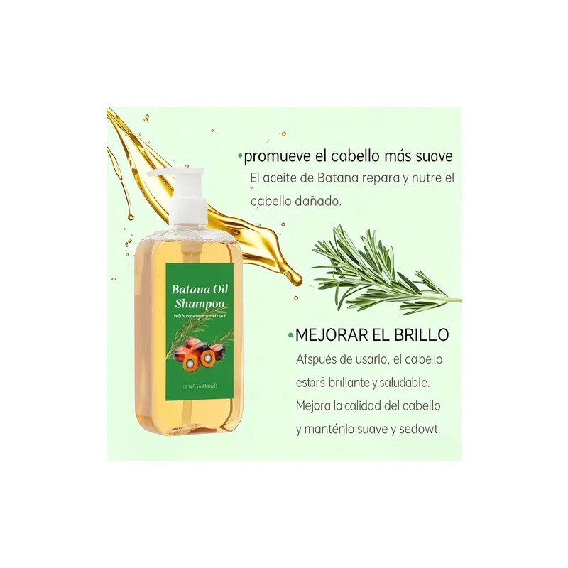 Shampoo Batana Oil Y Romero 300ml | Crecimiento Y Anticaída